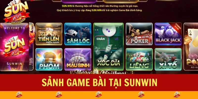 Sảnh game bài tại SUNWIN